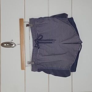 TANGERINE small workout shorts grey and white stripes